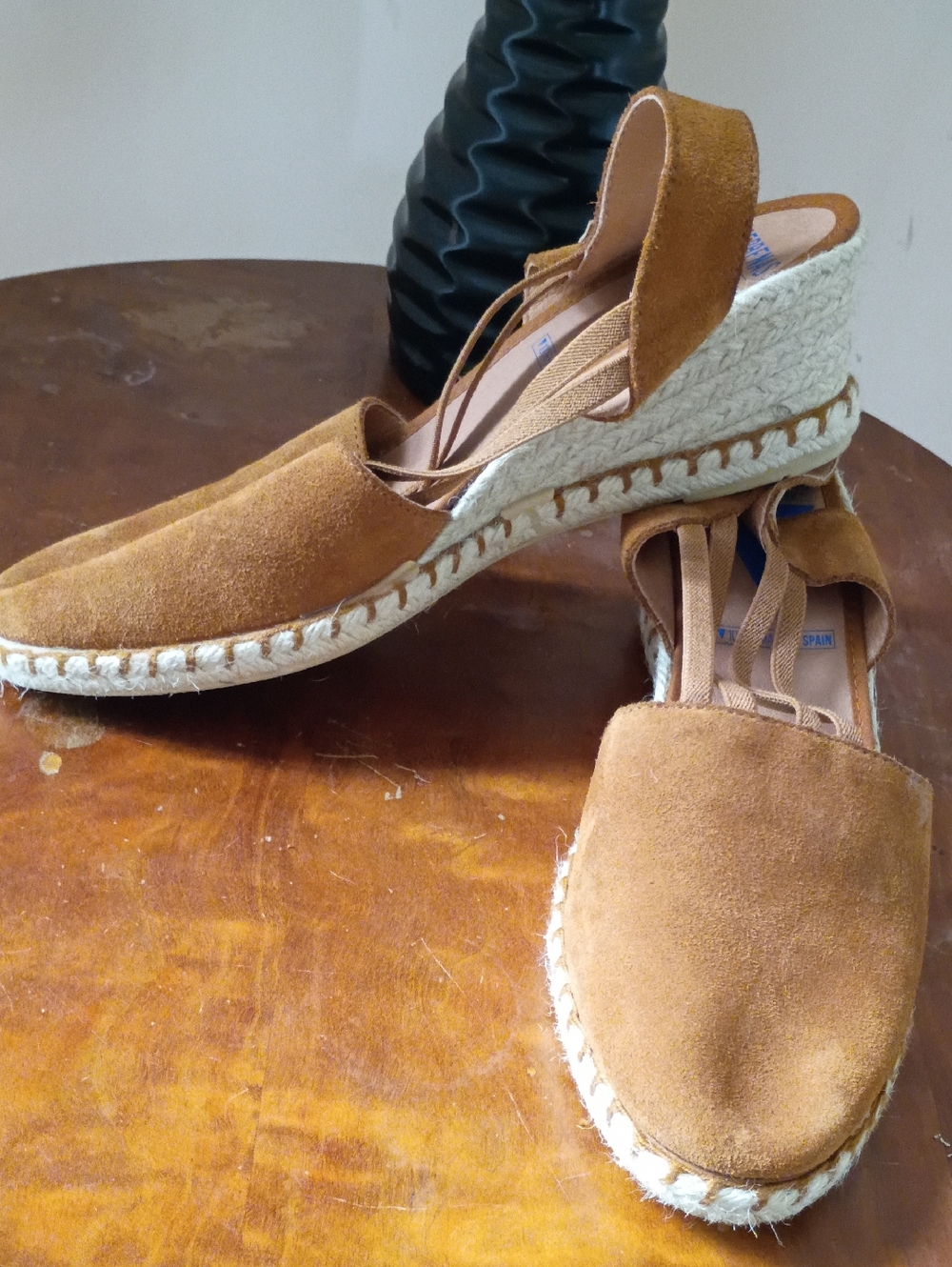 Verbenas Suede Espadrille Wedge Sandals